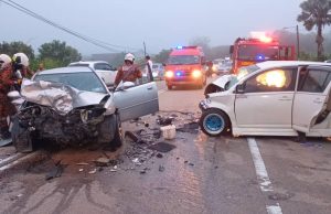 Seorang maut, seorang parah tersepit dalam kemalangan