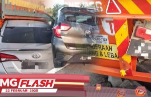 Treler Melintang Dalam Insiden Di KM96 Lebuhraya Plus #MGFlash
