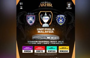Harga tiket final Piala Malaysia 2024-2025 kekal, bermula serendah RM50