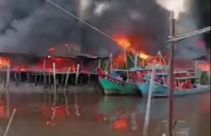 Dua jeti, sebuah rumah musnah dalam kebakaran di Sekinchan