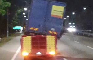 Pemandu treler bawa muatan tidak kemas didenda