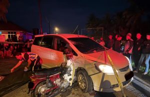 Pemuda maut motosikal rempuh MPV keluar simpang