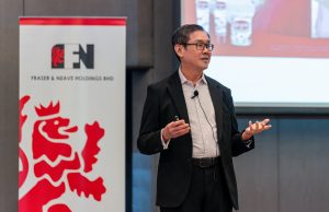 Lim Yew Hoe, Chief Executive Officer of F&NHB, presenting the First Half FY2025 Financial Results Briefing at The Westin Kuala Lumpur. F&N AgriValley food security dairy farm