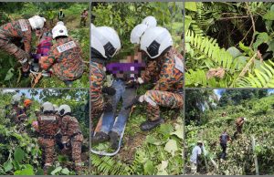 Bomba selamatkan pekerja kontraktor TNB terjatuh ke dalam lubang