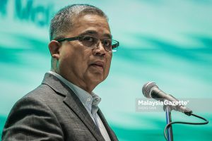 berucap pada Majlis Perasmian Seminar Muzium Antarabangsa Malaysia 2025 di M Resort Hotel, Kuala Lumpur. Foto SADIQ SANI, 18 MEI 2025