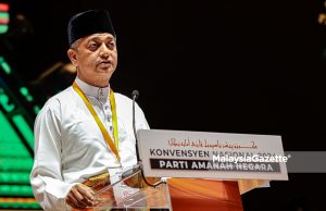 Setiausaha Agung Parti Amanah Negara (AMANAH), Muhammad Faiz Fadzil berucap pada Perasmian Konvensyen Nasional 2024 Parti Amanah Negara di Hotel KSL Esplanade, Klang. Foto MUHAIMIN MARWAN, 25 JANUARI 2025