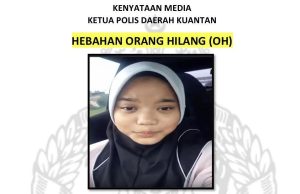 Nik Nur Hidayah hilang sejak petang semalam