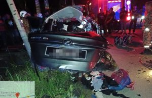 Lima sekeluarga maut nahas dua kenderaan di Jerantut