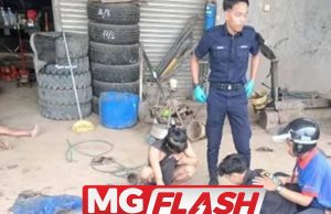 Pekerja Kedai Maut Terkena Tayar Meletup Ketika Isi Angin #MGFlash