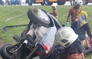 Suami maut, isteri dan dua anak cedera terlibat kemalangan
