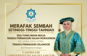 MAIS sembah ucapan tahniah Tengku Pemaisuri Selangor sebagai Canselor UIS
