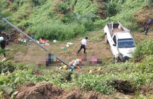 Wanita maut, 14 cedera pacuan empat roda terjunam dalam gaung
