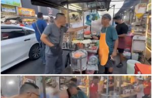Lelaki tular ganggu, tolak kuali peniaga mohon maaf