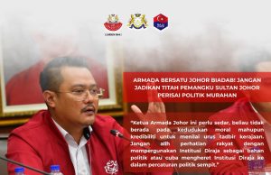 Armada Johor terdesak, kehabisan modal politik