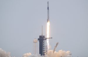 Five astronauts leave space station for trip back to Earth