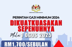 Gaji minimum RM1,700 sebulan bermula hari ini – Kesuma
