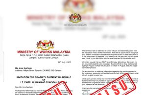 Menteri Kerja Raya nafi keluarkan surat bayaran gratuiti