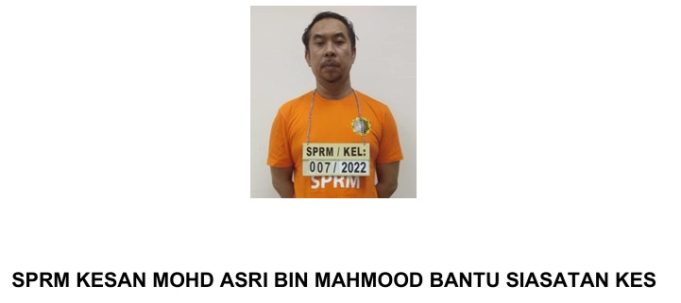Suruhanjaya Pencegahan Rasuah Malaysia (SPRM) sedang mengesan Mohd Asri.