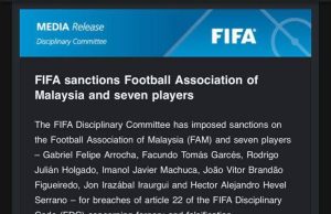 FIFA denda FAM, gantung 7 pemain warisan kemuka dokumen palsu