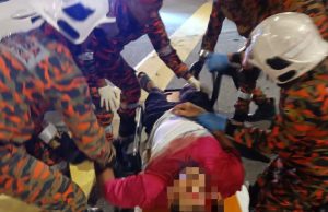 Lelaki cedera tersepit dalam kereta akibat nahas