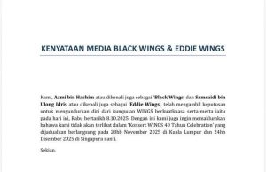 Black, Eddie umum tinggalkan Wings