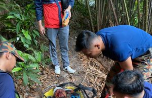 Lelaki cedera terjatuh ketika daki bukit di Ampang