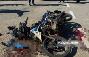 Pekerja kilang maut motosikal langgar lori keluar simpang