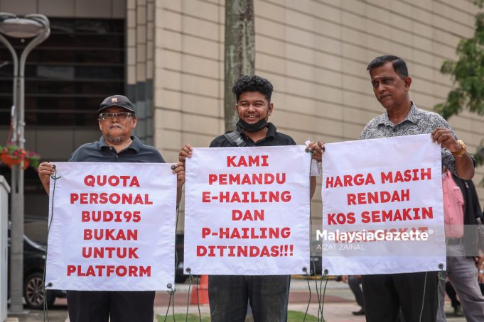 demo e-hailing, p-hailing BUDI95