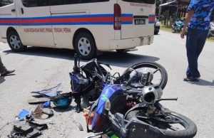 Penunggang motosikal maut tercampak, nahas dua kenderaan