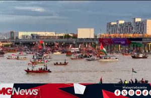 Sungai Kelantan Dilimpahi 1,000 Bot Bersolidariti Demi Gaza