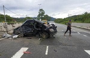 Wanita maut, suami cedera dalam nahas di Tanjung Malim