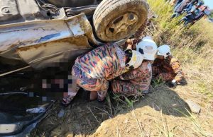 Lelaki maut, kereta terjunam dalam parit konkrit