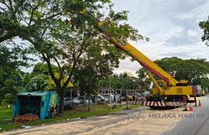 Dua lelaki cedera lori bertembung di Lebuh AMJ
