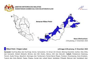 Ribut petir di Sarawak, Sabah dan Labuan petang ini – MeTMalaysia