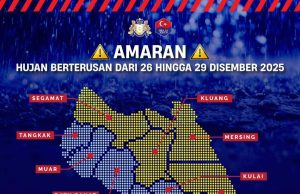 Amaran hujan empat hari berterusan di 4 daerah mula Jumaat-MB
