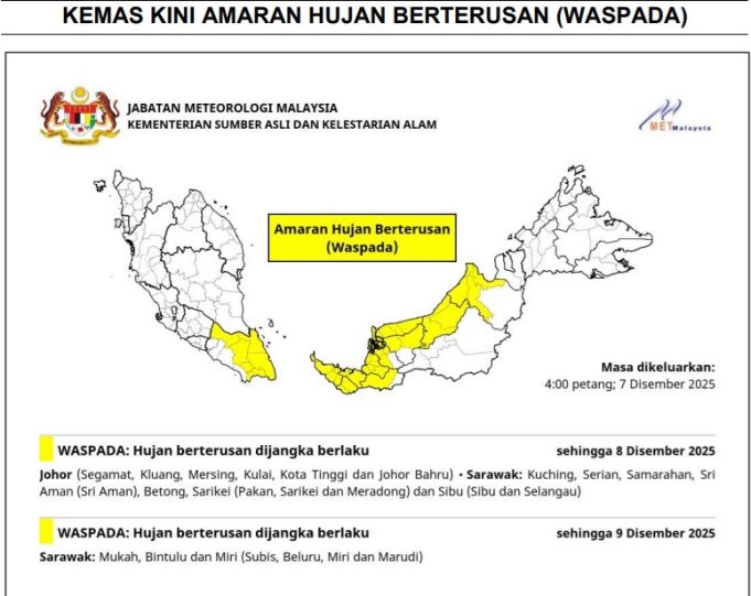 Kemas kini MeTMalaysia.