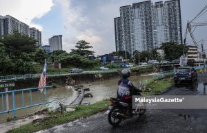 Baiki segera tembok konkrit runtuh, pagar keselamatan rosak di Kampung Padang Balang