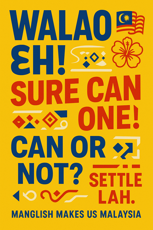 Manglish words in our everyday use. AI-generated poster