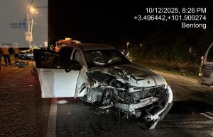 Suami isteri maut tersepit kemalangan dua kereta di Bentong