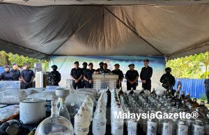 Polis bongkar makmal syabu dalam kebun durian, rampasan bernilai hampir RM38 juta