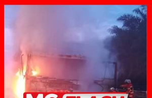 Lelaki Rentung, Motosikal Terperosok Bawah Lori Sebelum Terbakar #MGFlash