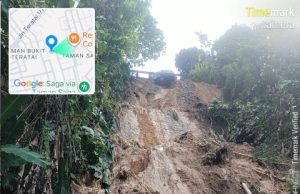 Tanah runtuh di Taman Bukit Teratai