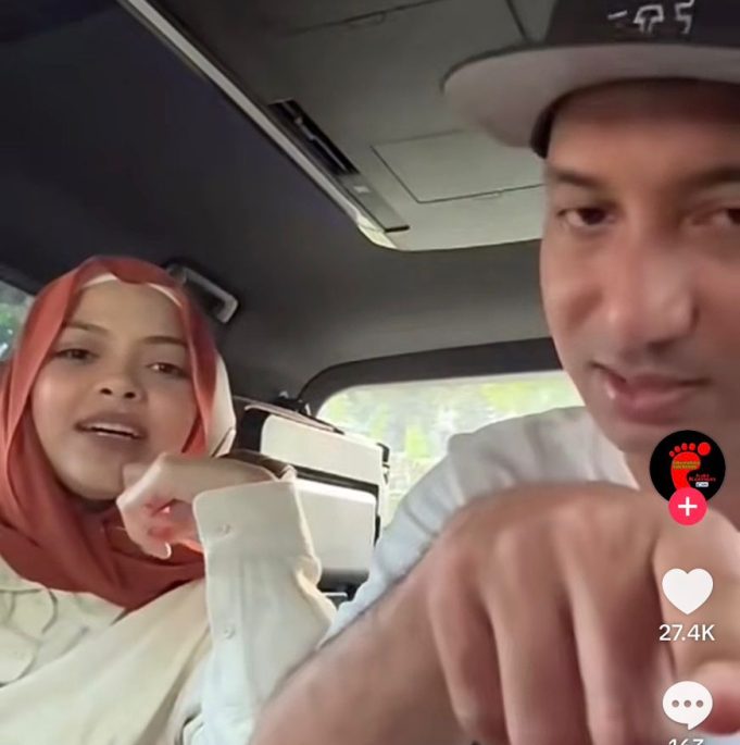 Zizan dan Ira Kazar dalam siaran langsung di TikTok.