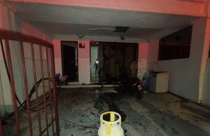 Wanita warga emas parah, tong gas meletup