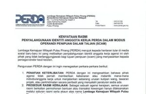 PERDA nafi guna identiti pekerja untuk scam peniaga