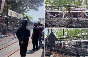Enam khemah bazar raya di Stadium Darul Aman terbakar