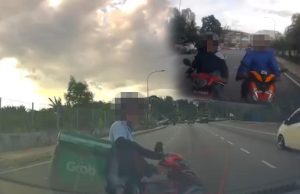 Polis siasat video tular penunggang motosikal bertengkar, halang kereta
