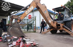 RM800,000 barang kes perjudian, kontraban dilupuskan