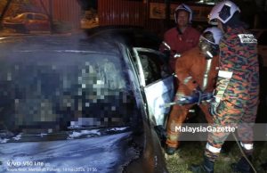 Pemandu, penumpang rentung dalam nahas dua kenderaan