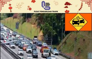 Aliran trafik lebuh raya utama bergerak perlahan ke ibu negara